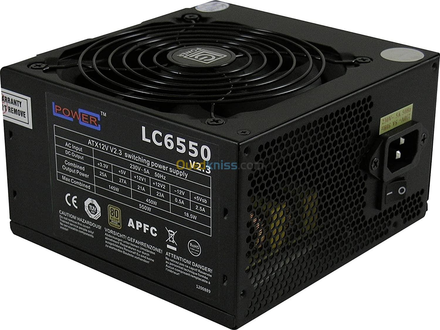 Alimentation LC Power LC6550 - 550 Watt - 80 Plus Bronze - V2.3 ATX -  