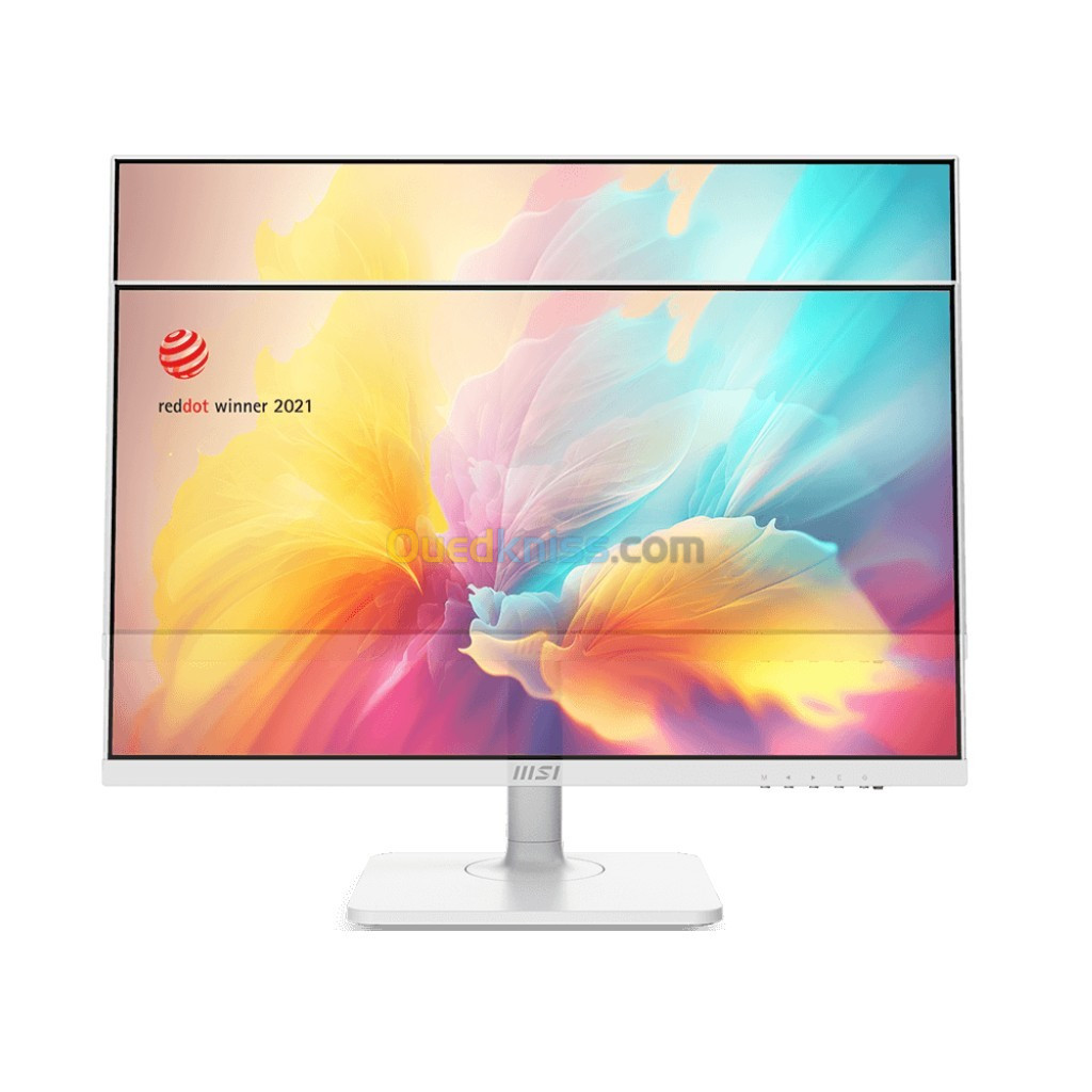 ÉCRAN MSI 24 INCH - MODERN MD2412PW - DALLE IPS FHD - 4MS - 100HZ - USB TYPE C - ADJUSTABLE - WHITE