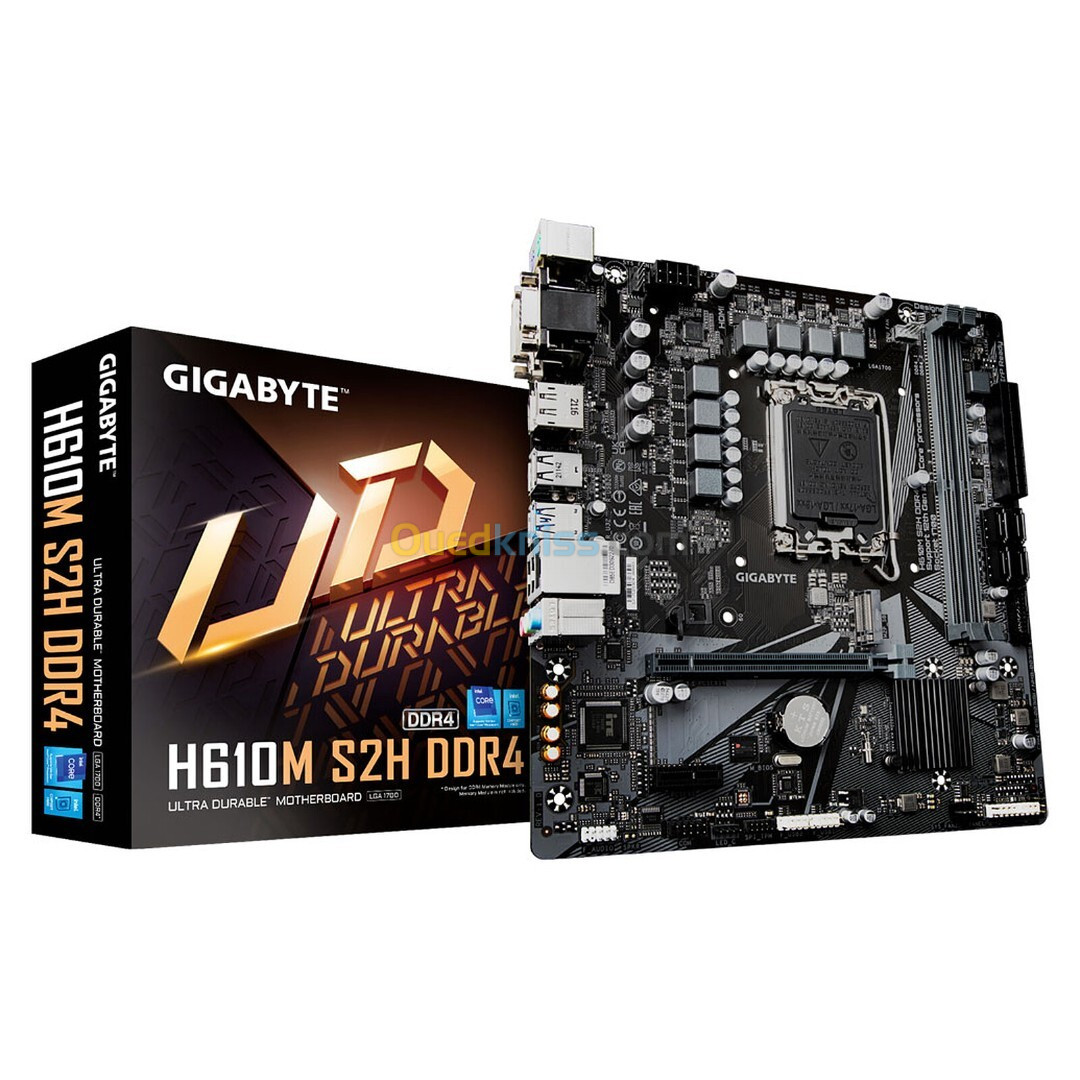 Carte mère Gigabyte H610M S2H DDR4 micro ATX Socket 1700  - 2x DDR4 - M.2 PCIe 4.0 - USB 3.0