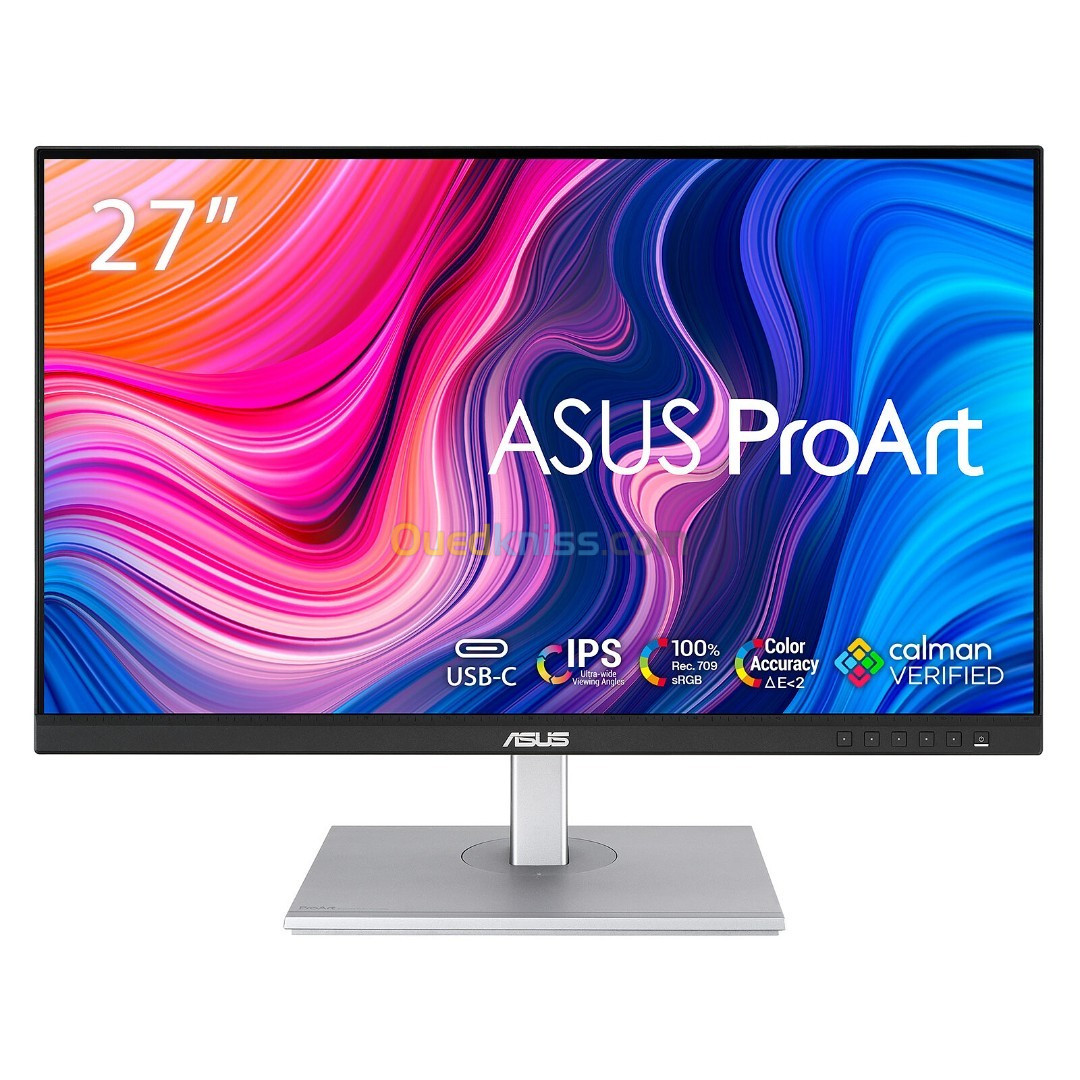 ECRAN ASUS PROART PA278CV - 27" LED 2.5K - 5MS IPS - USB 3.0 - PIVOT - HDMI & DISPLAYPORT - G-SYNC