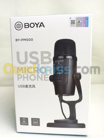 Microphone De Table USB Boya PM500 – Pour Podcast, Streaming, Home Studio, Vidéoconférence