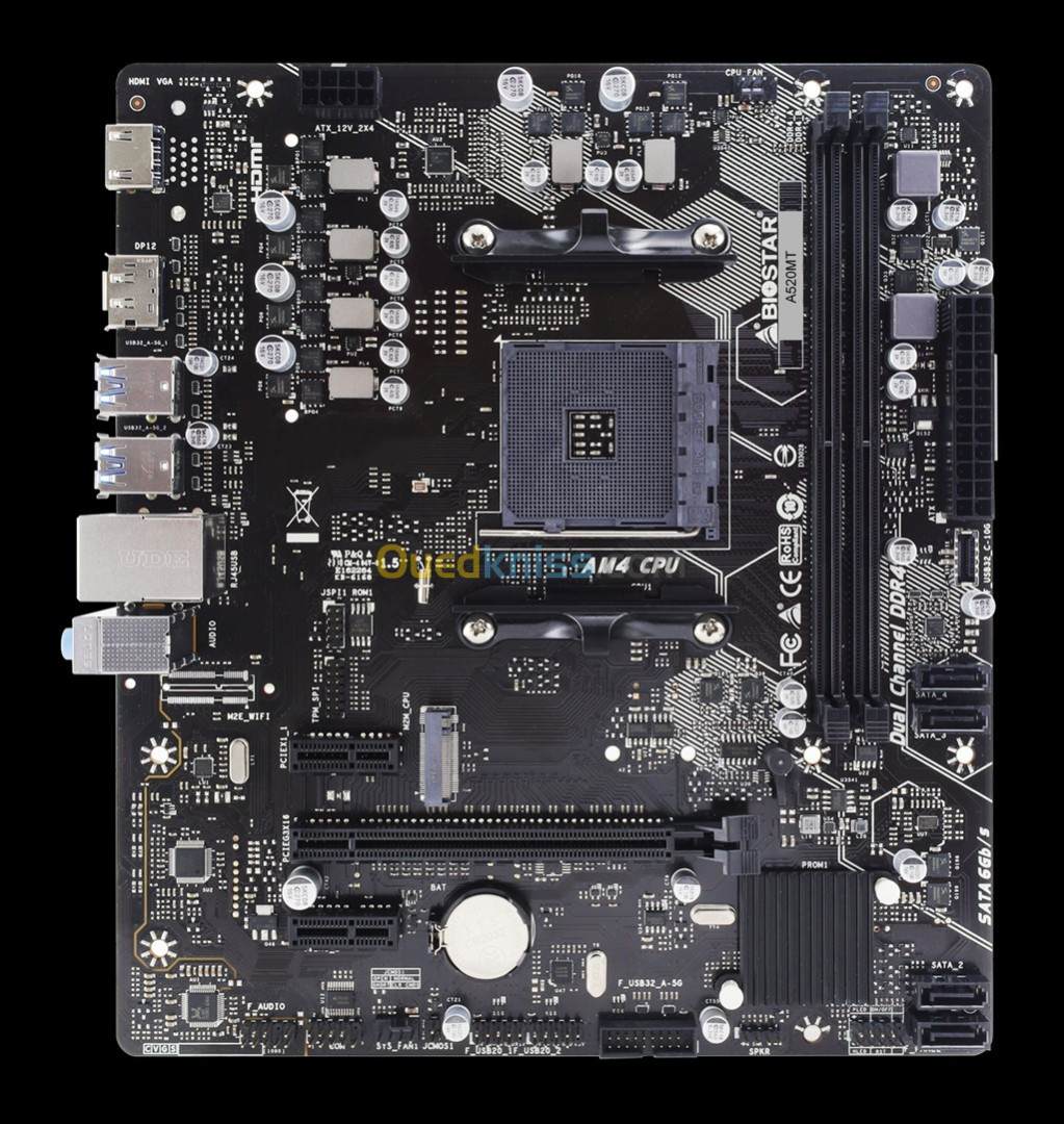 BIOSTAR A520 MT - AMD AM4 - uATX - 2 x DDR4 - USB 3.0 - HDMI - 1 x PCIe 3.0 -