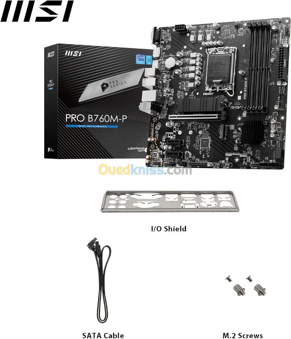 CARTE MÈRE MSI PRO B760M-P Micro ATX- Socket INTEL B760 EXPRESS LGA1700 - 4xDDR5- 4xM.2 PCIe 4.0.