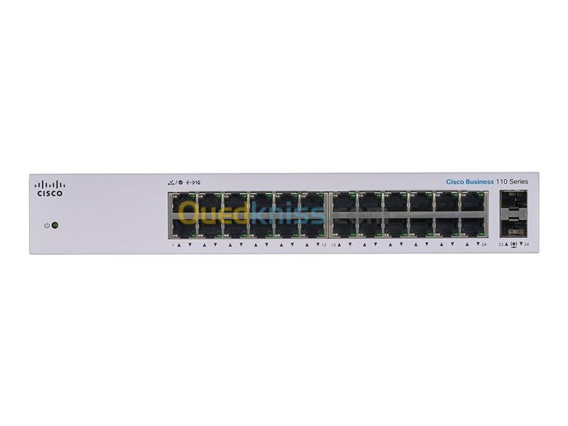 Cisco CBS110-24T Switch  22 ports 10/100/1000 Mbps + 2 ports combo Ethernet Gigabit/SFP