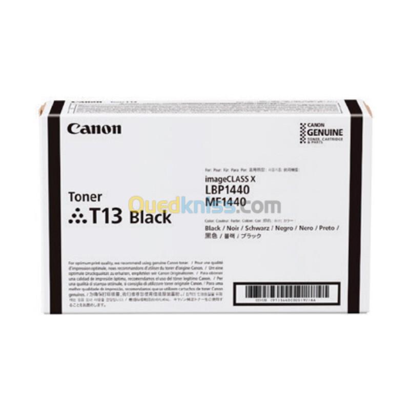 TONER TAMBOUR CANON T13 NOIR ORIGINAL - POUR I-SENSYS X1400 SERIES - X1440 SERIES - 10 500 PAGES - 