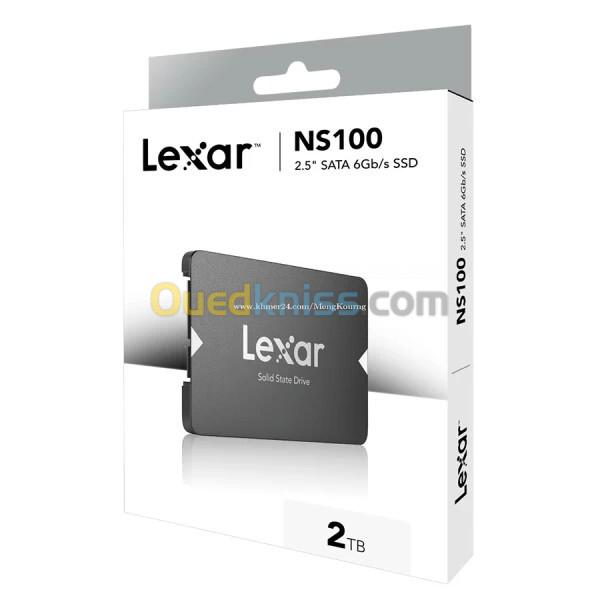 LEXAR NS100 2TB - DISQUE DUR SATA III SSD 2.5" - 550MB/s - UP TO 2000 Hz - 6Gb/s 