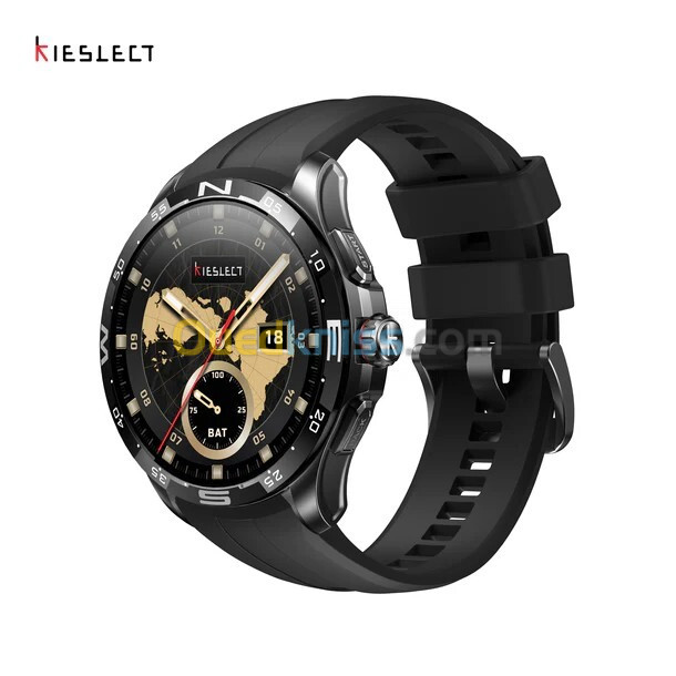 KIESLECT ACTOR SMARTWATCH - 1.6" AMOLED - BLUETOOTH - CERAMIC BEZEL - SPORTS MODE - ÉTANCHE - BLACK