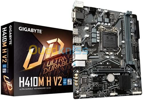 GIGABYTE H410M H V2 - CARTE MERE INTEL - LGA 1200 MICRO ATX -  M.2 NVME PCIE GEN3 X4 2280