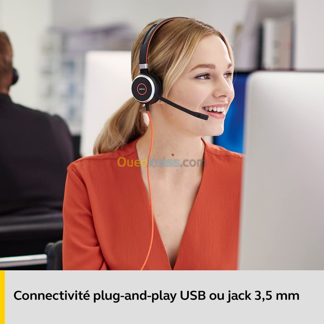 Jabra Evolve 40  Stéréo Casque filaire pour softphone  USB 