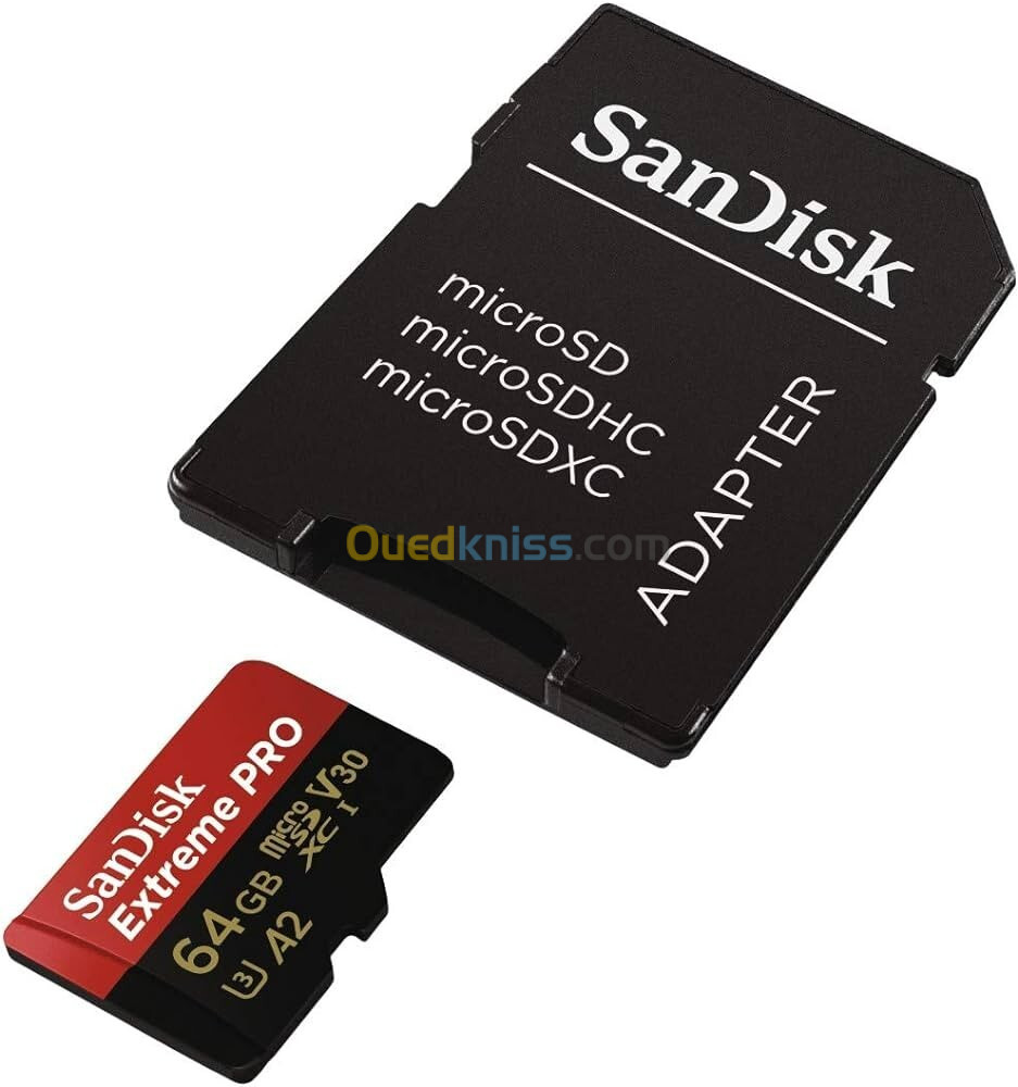 CARTE MÉMOIRE SANDISK EXTREME PRO MICROSDXC UHS-I - 4K UHD 512GB - 200MBS - AVEC ADAPTER