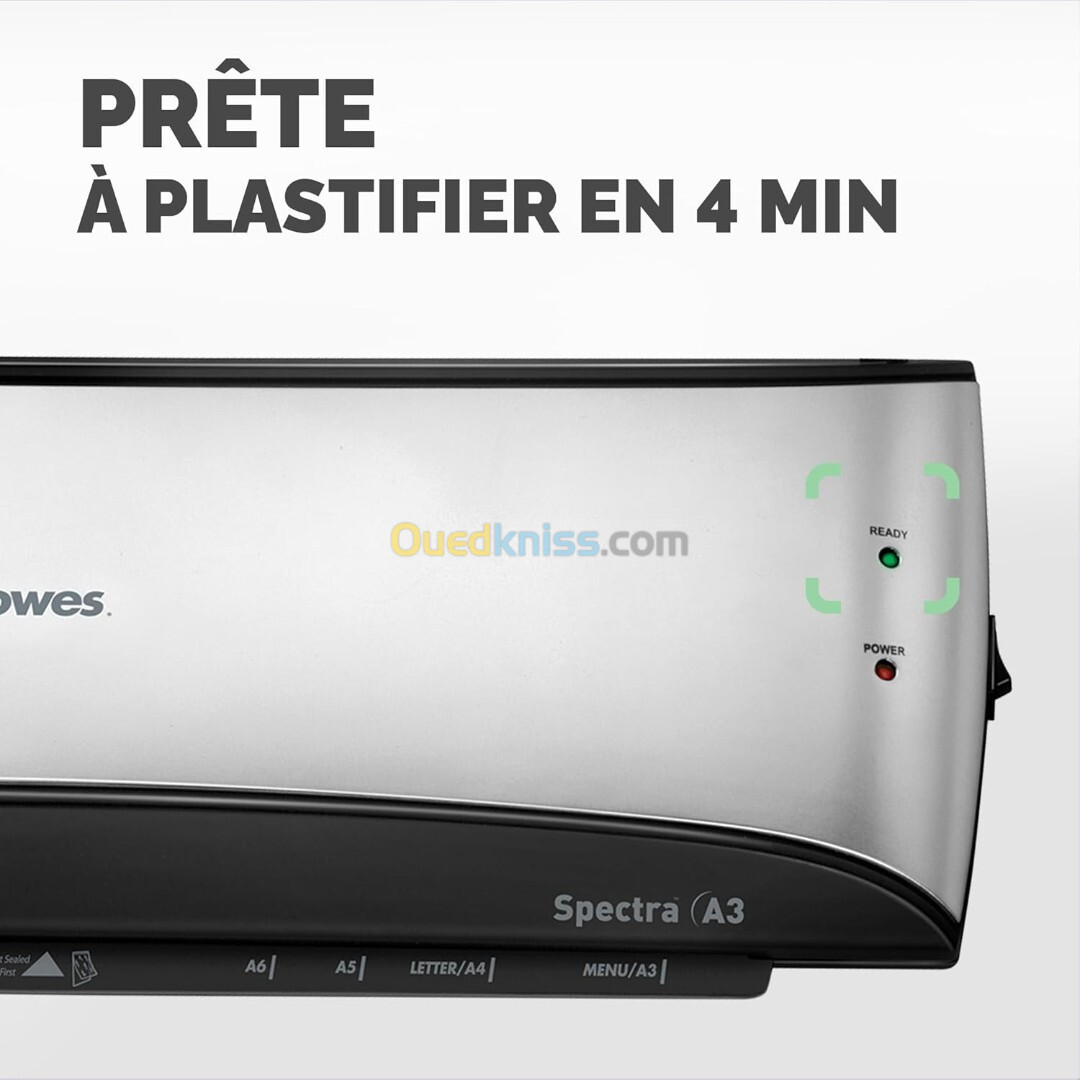 FELLOWES PLASTIFIEUSE SPECTRA A3 LAMINATOR - 125 MICRONS - ANTI-BOURRAGE - PAPIER & PHOTOS