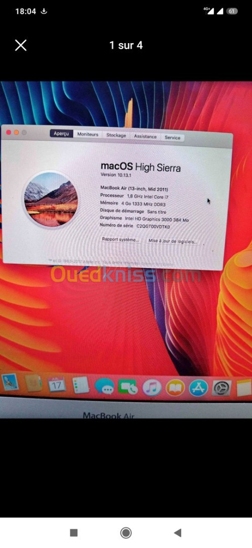 MacBook air 2011 i7 