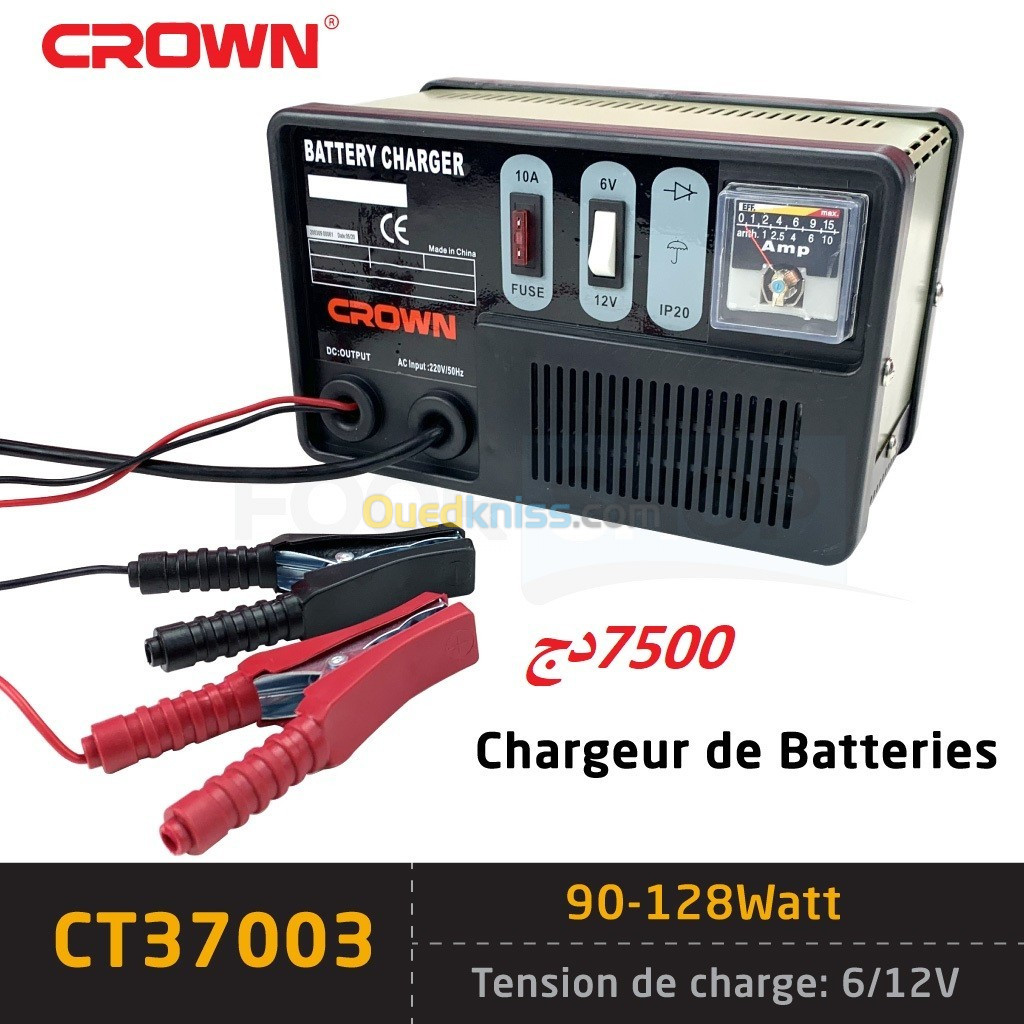 chargeur de batterie  6V/12V 128w CT37003 CROWN