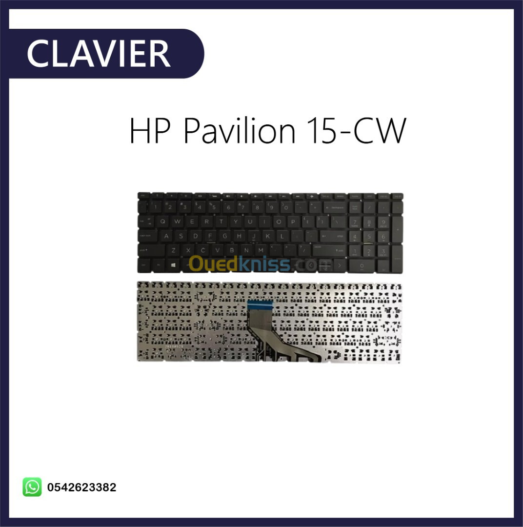 Clavier d'ordinateur portable pour HP Pavilion 15