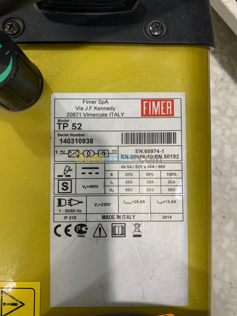 Poste plasma fimer TP 52