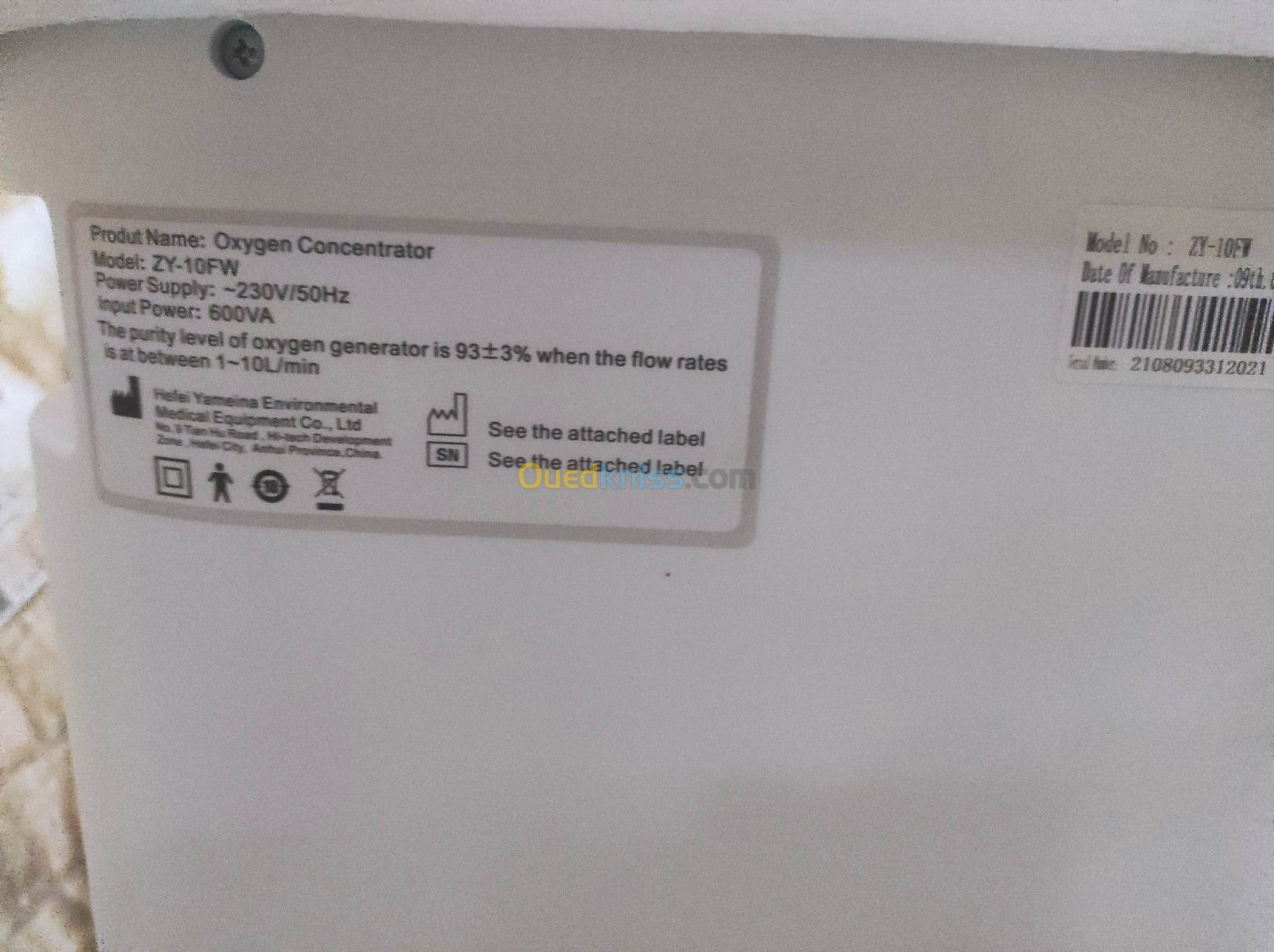 Oxygen Concentrator ZY-10FW