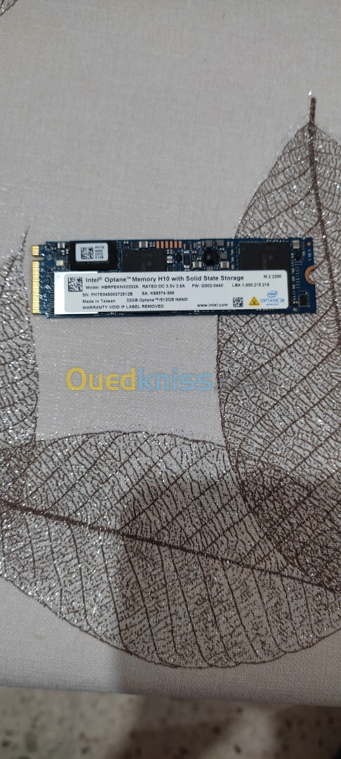 ssd nvme 512gb  +32 gb memoire