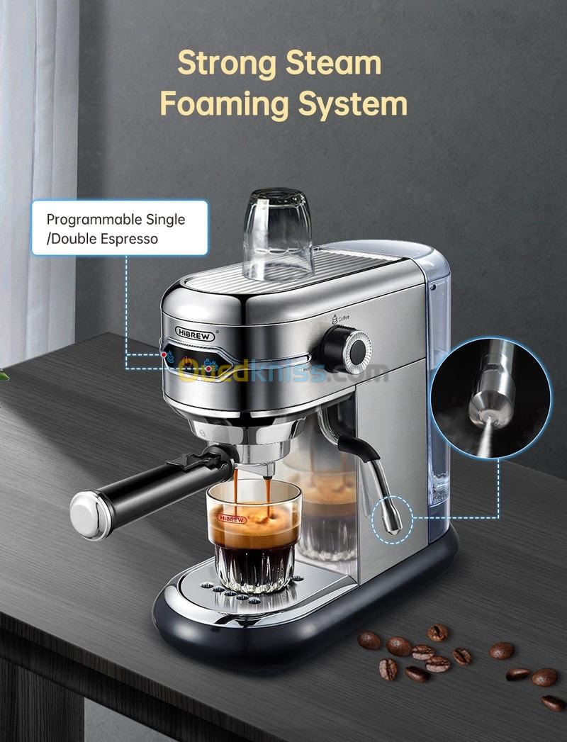 ماكينة قهوة اسبريسو neuf HiBREW H11 100% Inox SemiAutomatic Espresso & Coffee Machine 