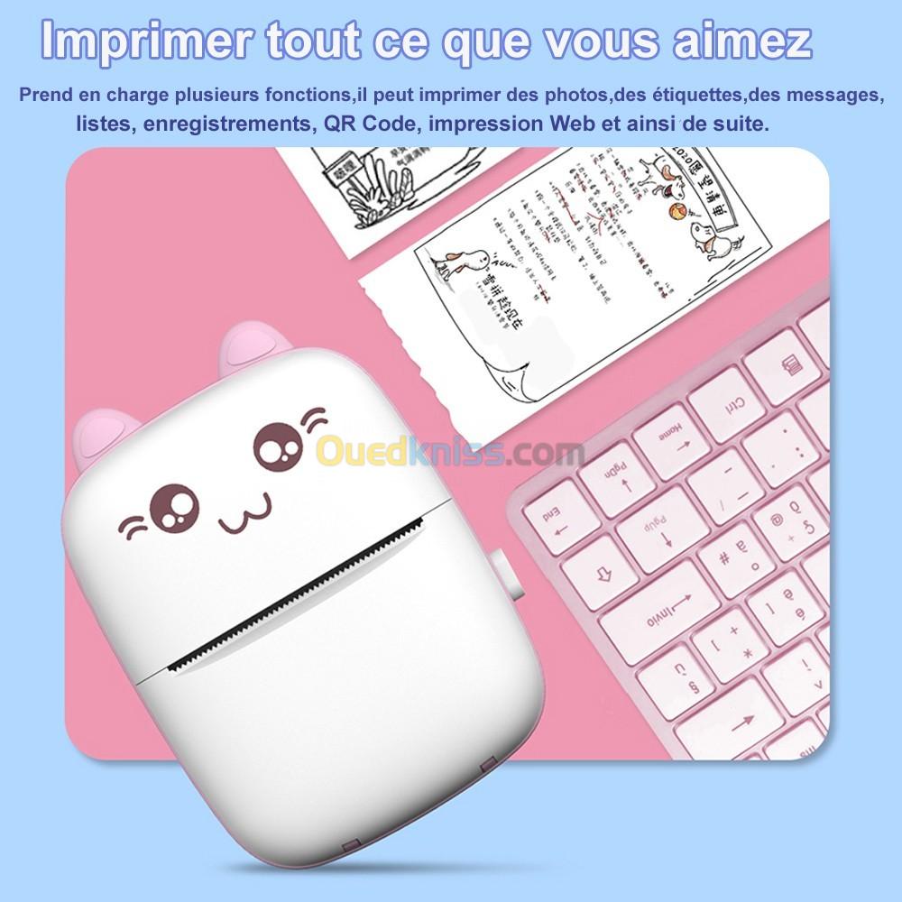 Mini imprimante thermique portable sans fil Bluetooth 200dpi