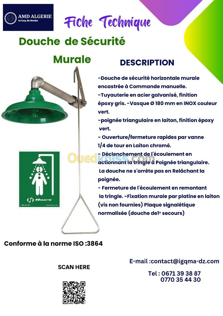 Fabrication Lave yeux et douche d'urgence 