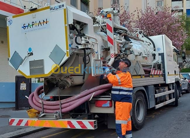 Camion Vidange Débouchage Canalisation Curage