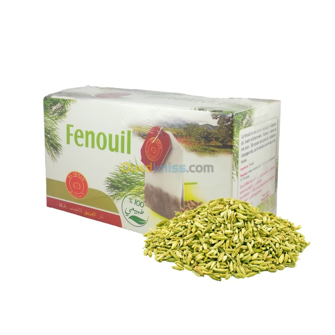 Tisane de Fenouil en Sachet d'Infusions 25 Sachets de 1.5g