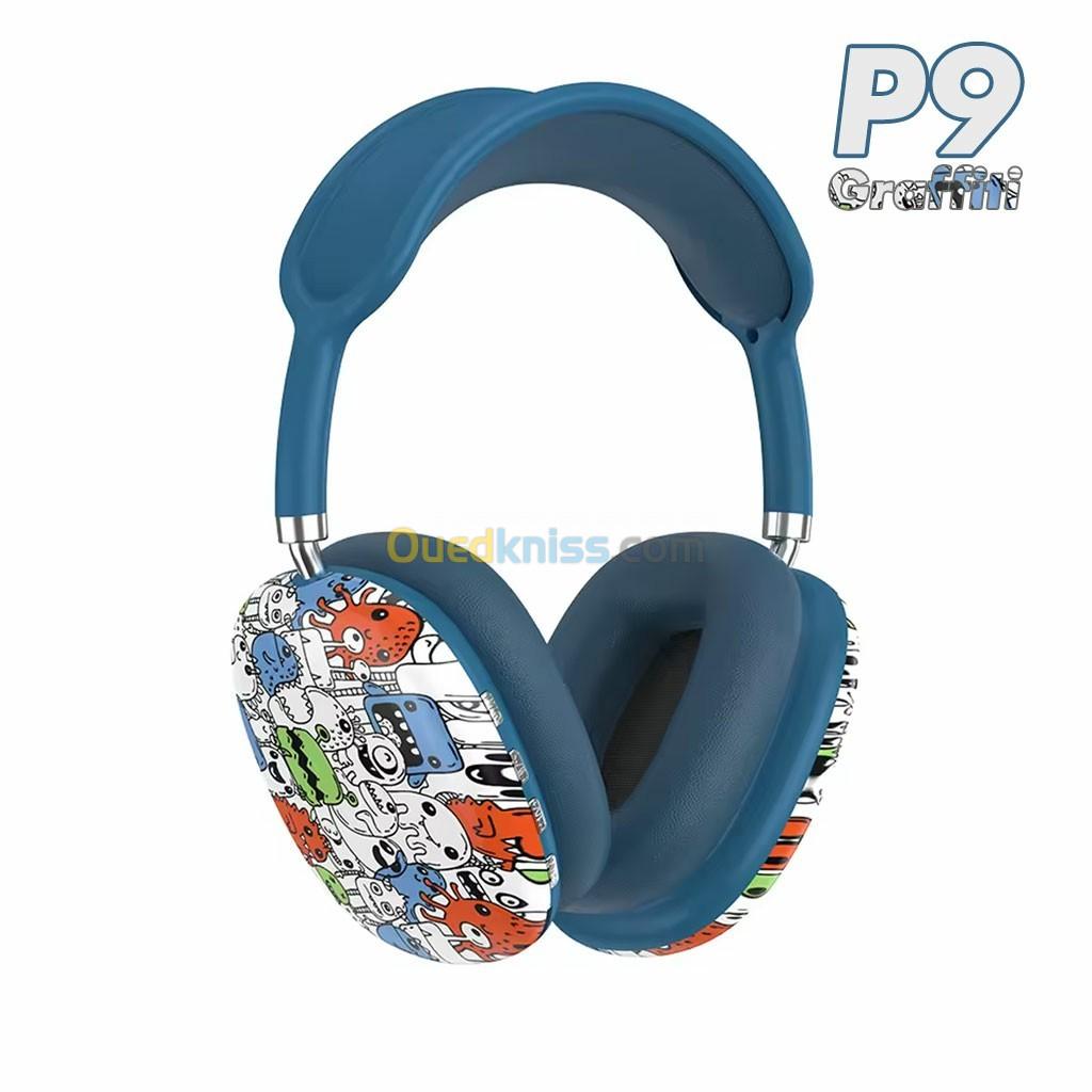 Casque bluetooth p9 ychd 10 sway3y3 bla charj  kayn. Kontiti mli7a bsoma hbal