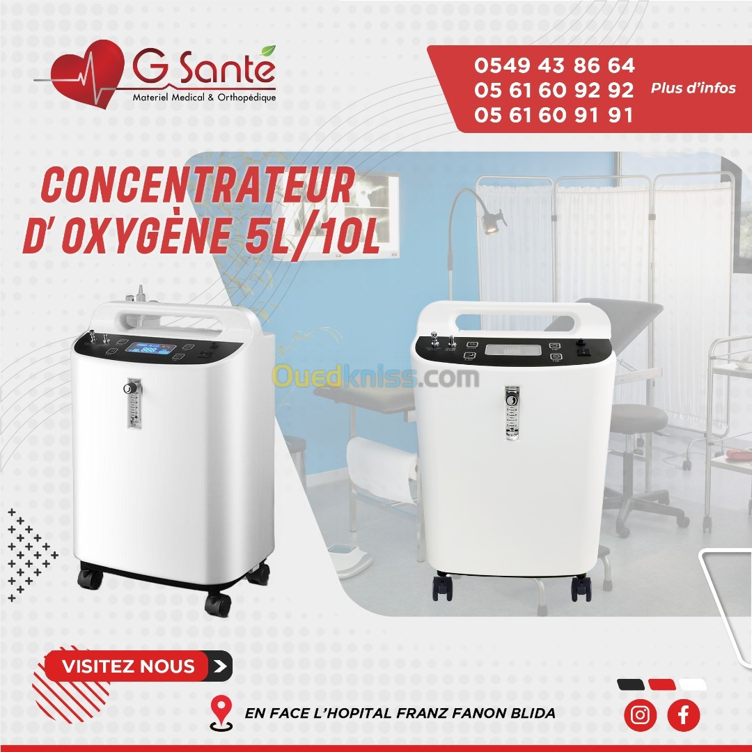 Cocentrateur D'oxygéne 5L/10L (extracteur)  