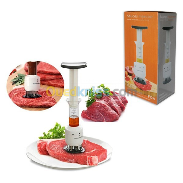 Attendrisseur de viande et injecteur de Marinade 2en1  مطري اللحوم وحاقن التتبيلة