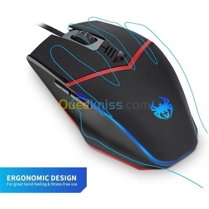 SOURIS GAMING ZELOTES AVEC FIL C13| CAPSYS SOURIS USB GAMING ZELOTES C13