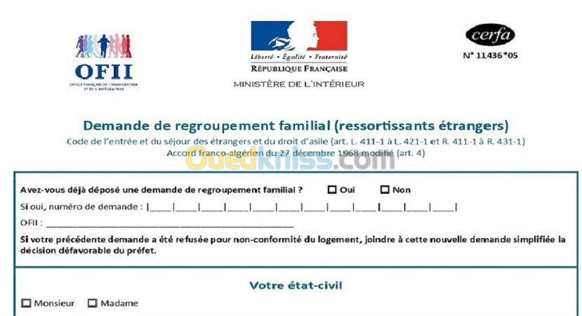  regroupement familial 2024