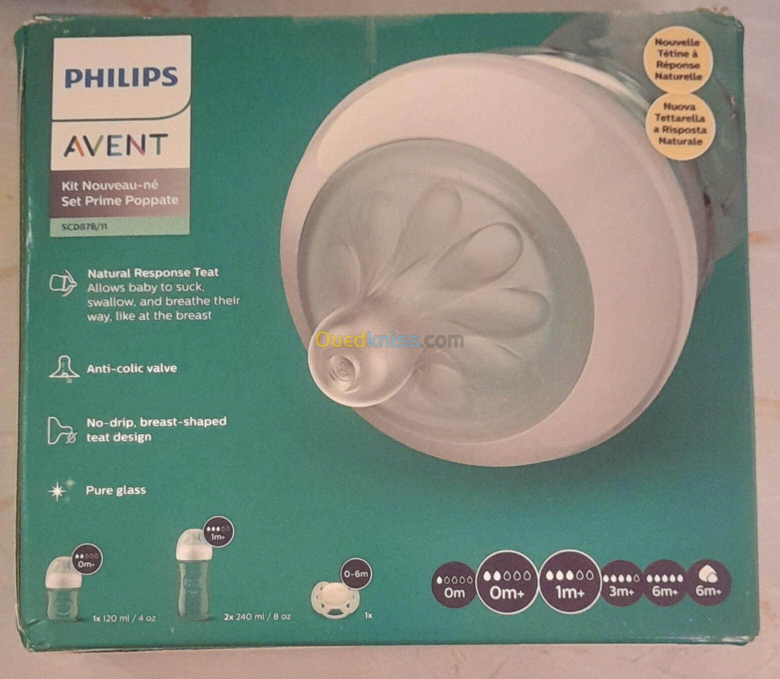 Coffret 03 biberons Avent Philips verre 