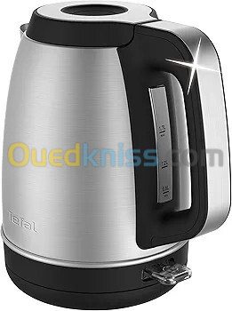 Tefal Théière électrique 1,7 l 2400 W Noir Acier inoxydable Indicateur de niveau d'eau sans fil