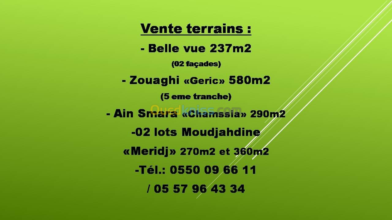 Vente Terrain Constantine Constantine