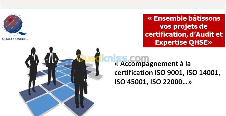 certification ISO 9001, ISO 14001, ISO 45001, OHSAS 18001, HACCP, ISO 51000, ISO 22000