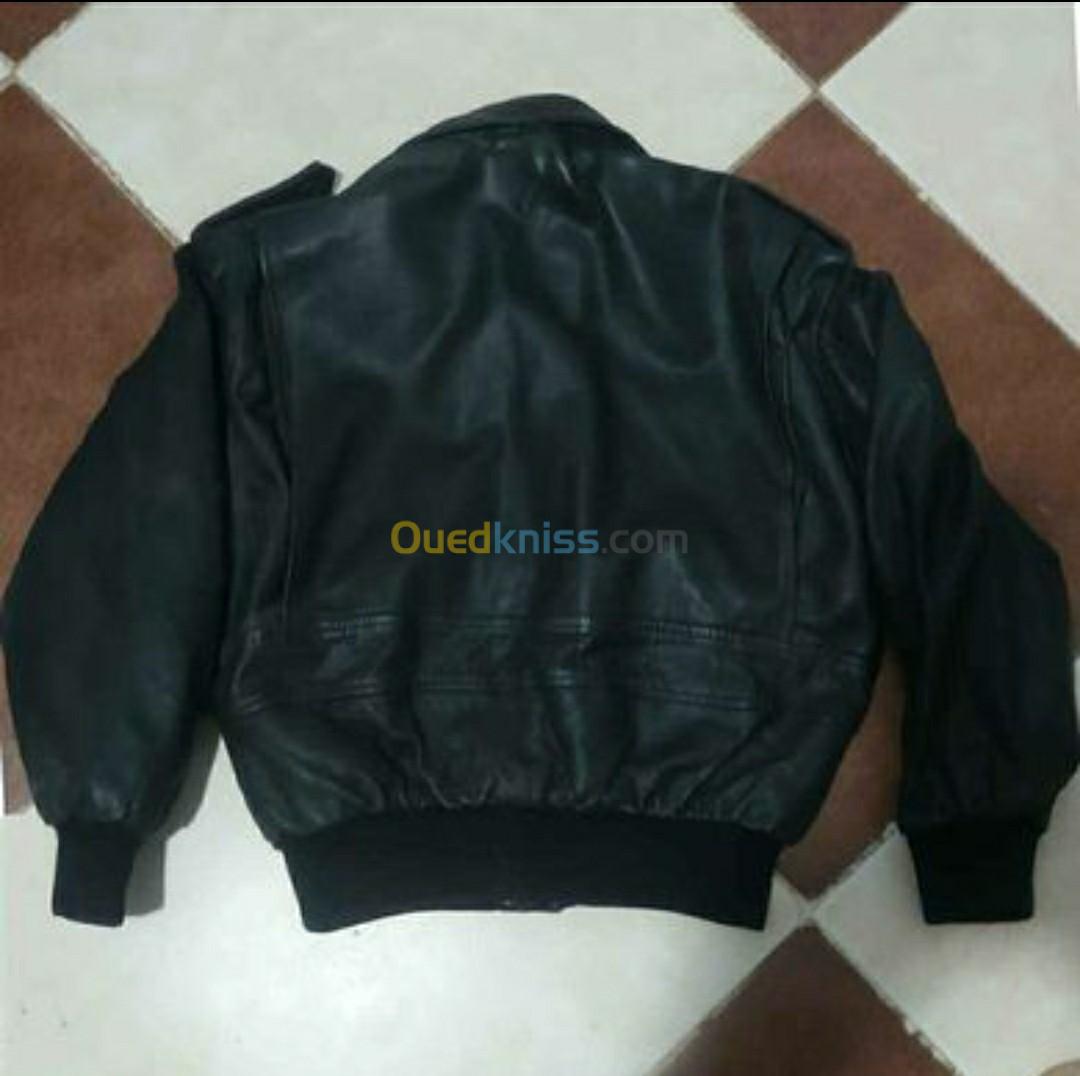 Blouson cuir noir enfant 10 ans