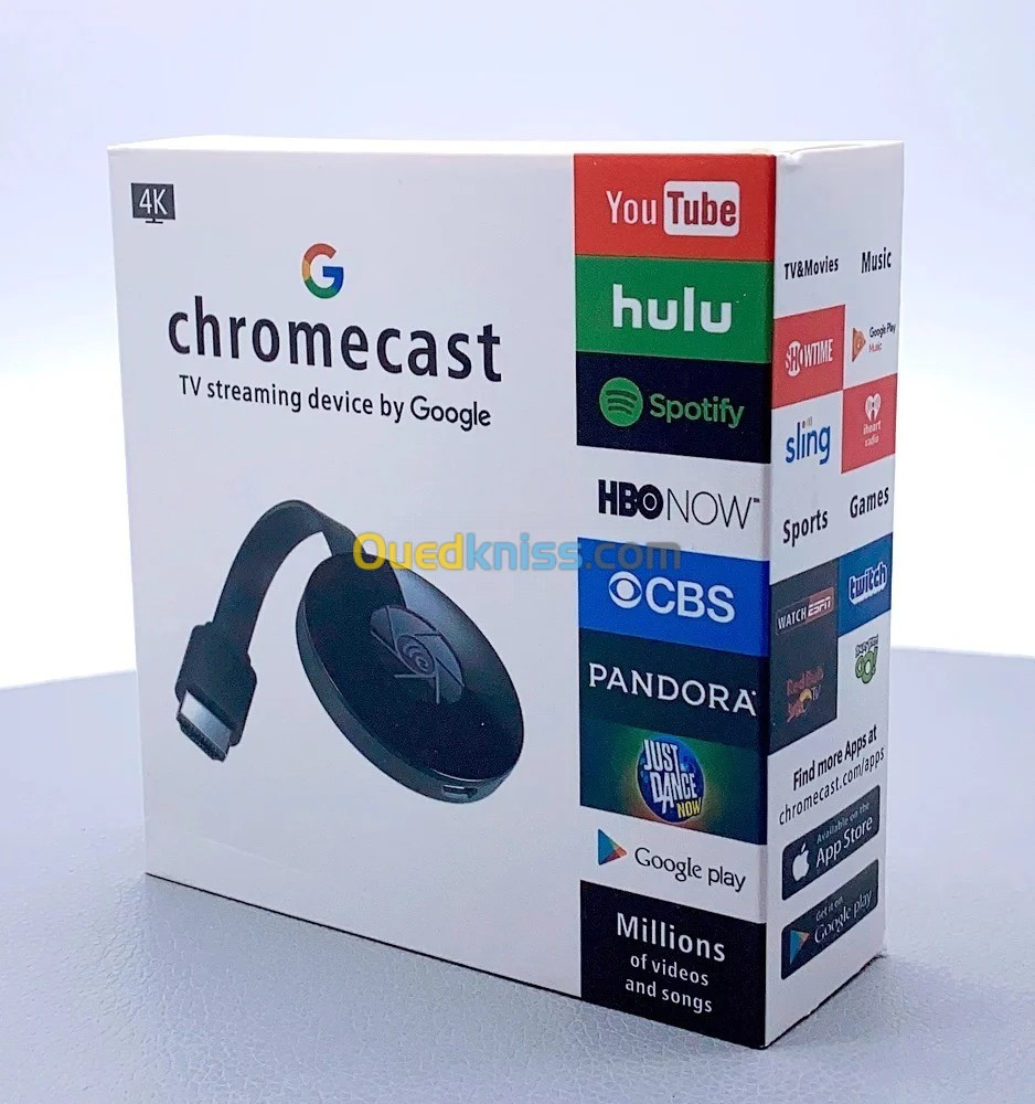 GOOGLE CHROMECAST RECEPTEUR D`AFFICHAGE 4K