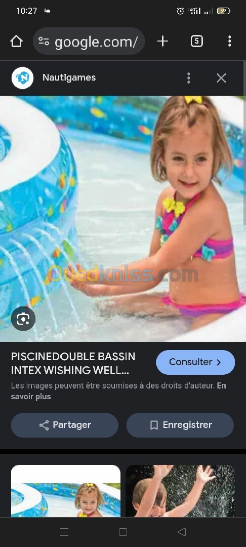 Piscine double fontaines 