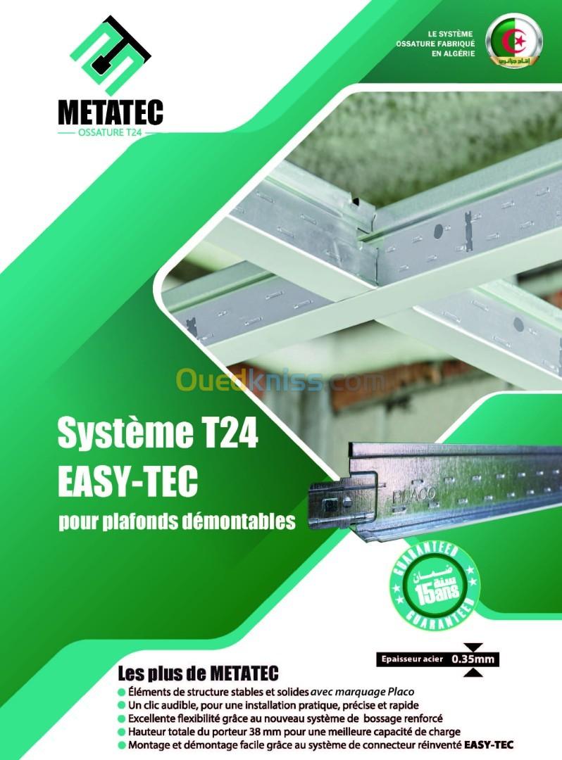 Ossature Métallique METATEC, Structure De Faux Plafond Démontable en T24