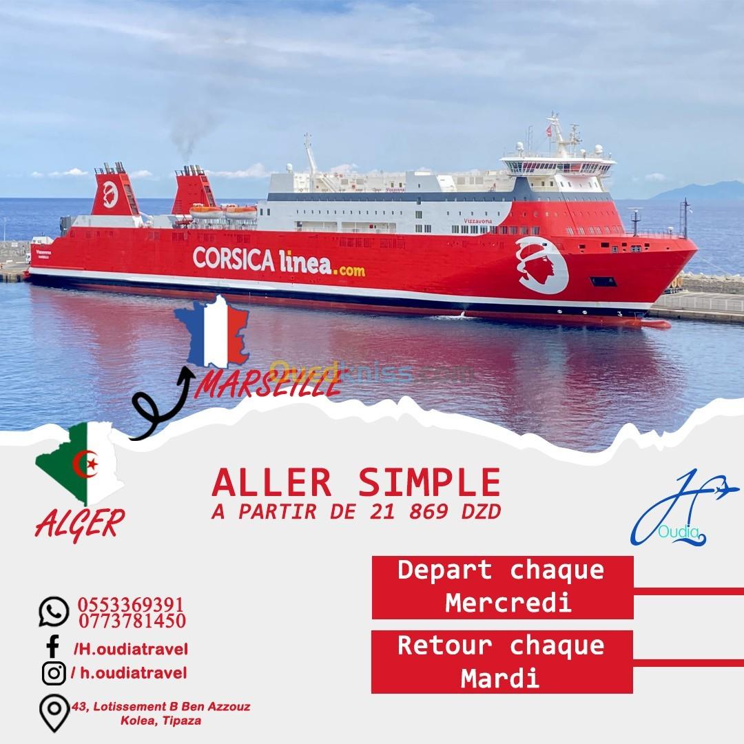 Alger-Marseille par bateau avec un tarif exceptionnel ! 