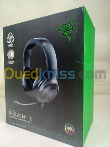 Razer Kraken V3 X - Casque Gaming - Filaire - Circum-Aural Fermé - Son Surround 7.1 Micro Flexible