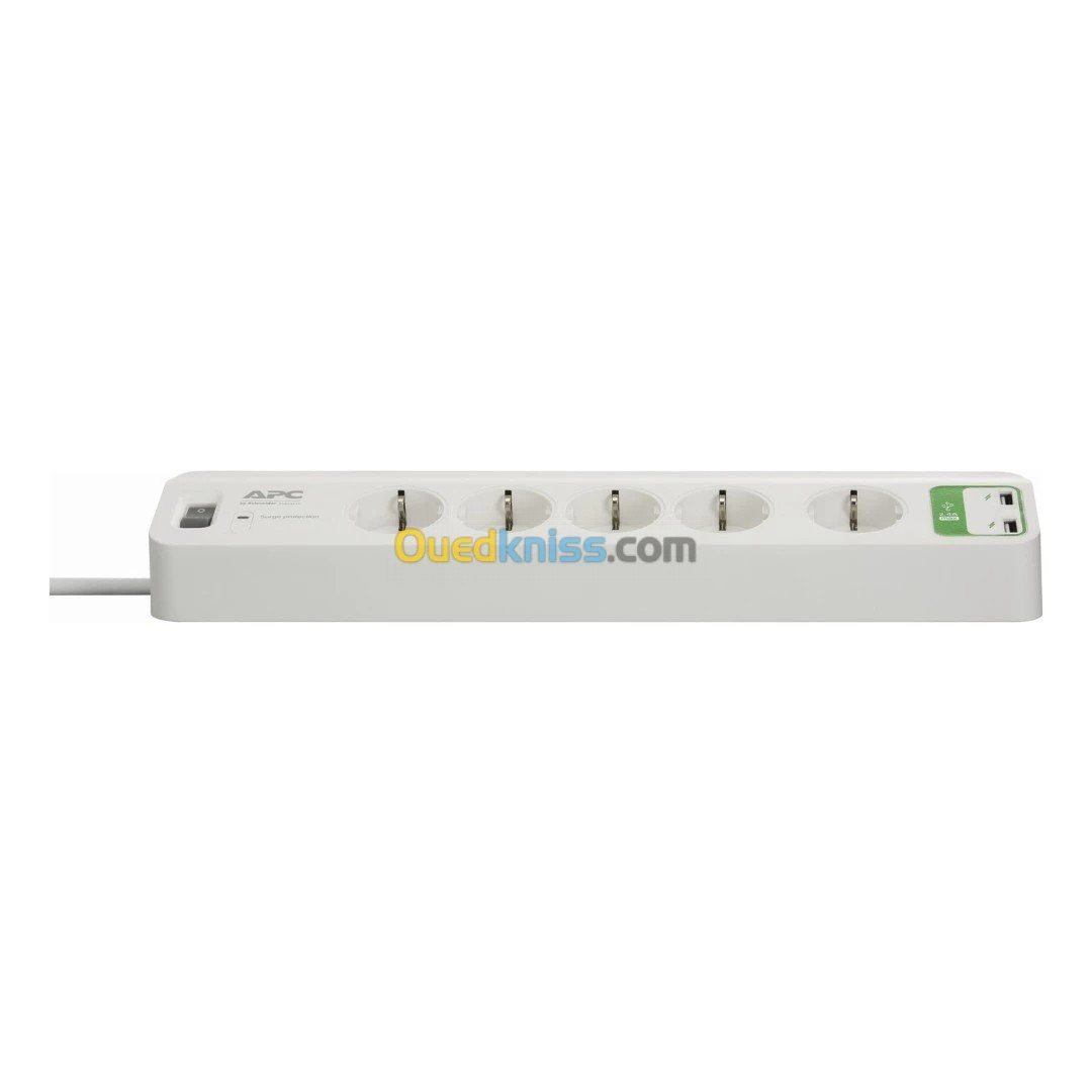 APC SCHNEIDER ELECTRIC SURGEARREST PM5U-GR - 5 SORTIES - 2 PORTS USB- 5V 2,4A - 230V- 1.8M-ALLEMAGNE