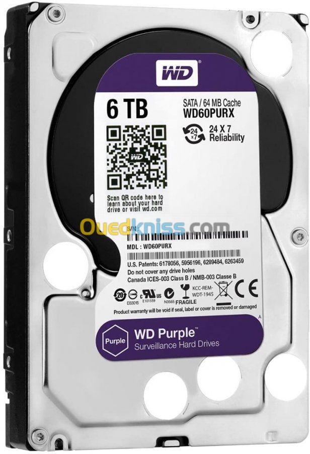 Disque WD Purple Surveillance 6TB 3.5"