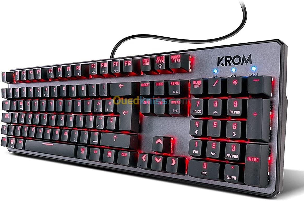 KROM Clavier Gaming KERNEL Mécanique - Numérique - Rétroéclairage Led RGB