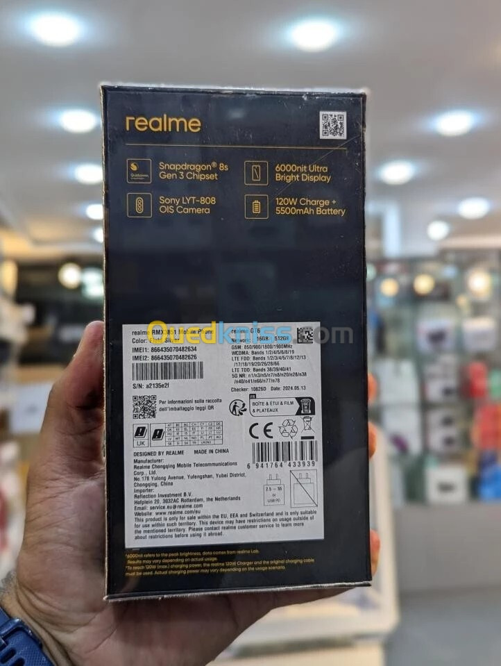 REALME GT6 - 16GB - 512GB - DUAL SIM - 6,7" FHD+ 50 MEGAPIXELS - NFC - 5500 mAh - BLISTER