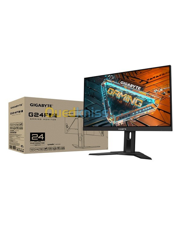 Gigabyte 24 LED - G24F 2 -1ms -16/9 -HDR-165Hz -IPS -FreeSync Premium -HDMI-DisplayPort -Hub USB 3.0