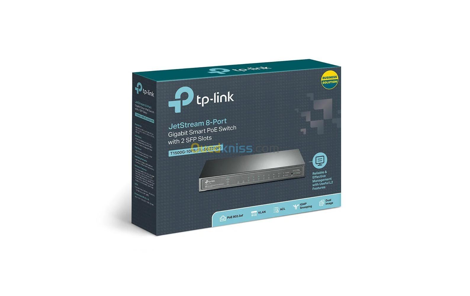 TP-Link TL-SG2210P Switch JetStream 8 Ports Gigabit Smart PoE+ Et 2 Emplacements SFP