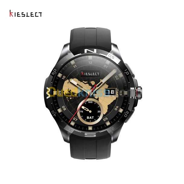 KIESLECT ACTOR SMARTWATCH - 1.6" AMOLED - BLUETOOTH - CERAMIC BEZEL - SPORTS MODE - ÉTANCHE - BLACK