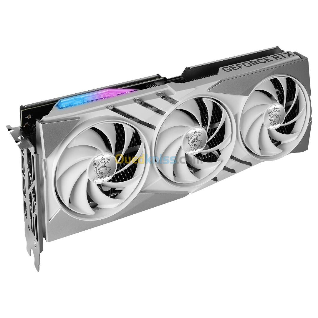 MSI GEFORCE RTX 4070 SUPER 12G GAMING X SLIM GDDR6X - 2655 MHZ - JUSQU'À 1440P -  DUAL SLOT - WHITE