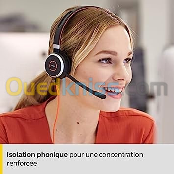 Jabra Evolve 40 Stéréo Casque Filaire Pour Softphone USB